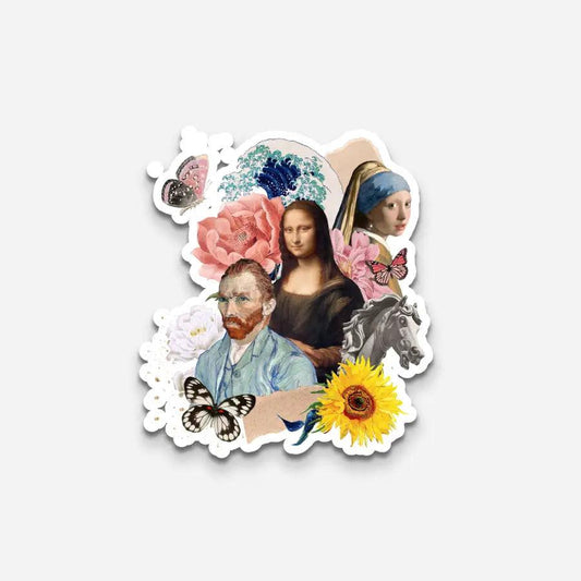 Famous Paintings Collage Sticker