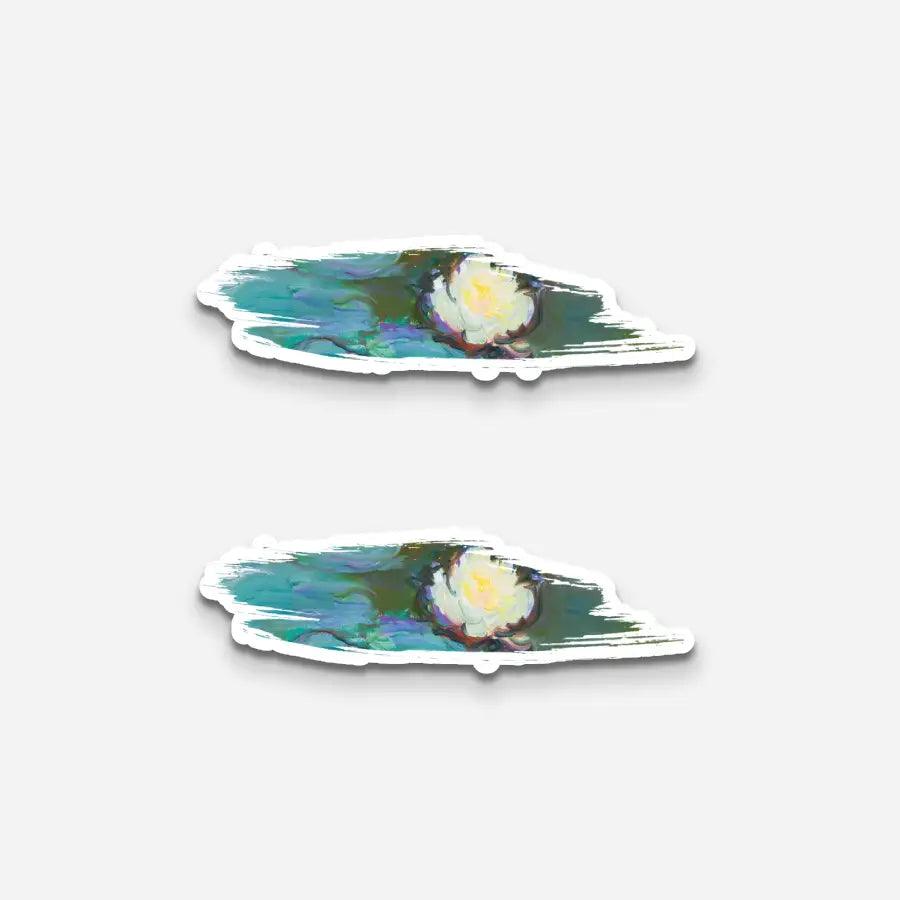 Water Lilies Brush Sticker