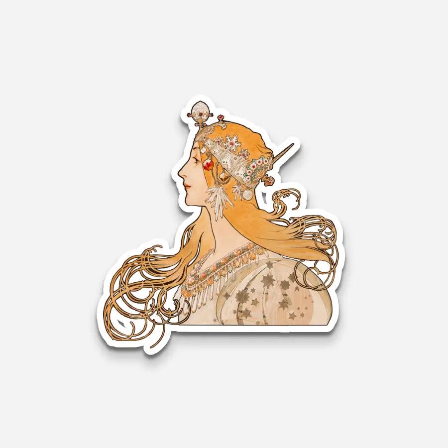 Alphonse Mucha Zodiac Sticker