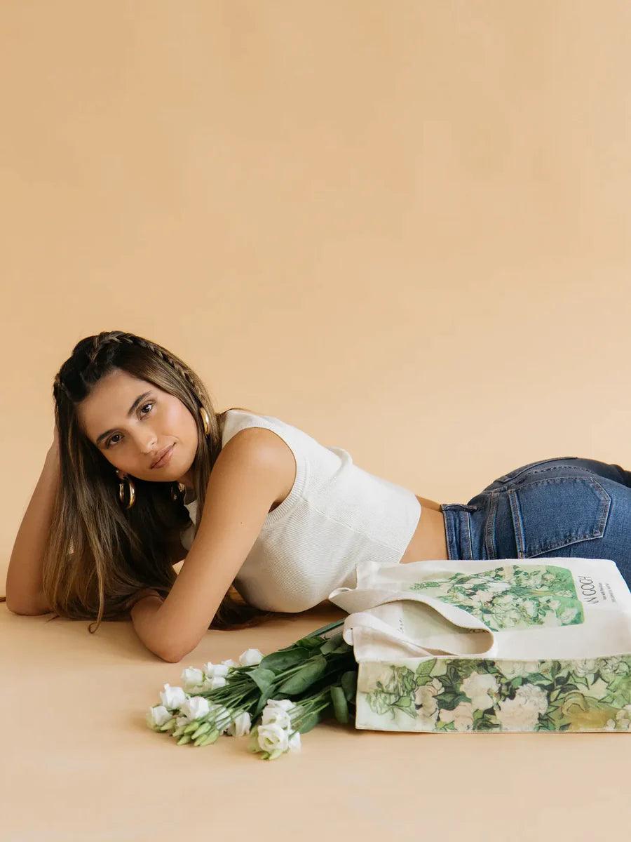 Van Gogh White Rose - Tote Bag-My Turtle