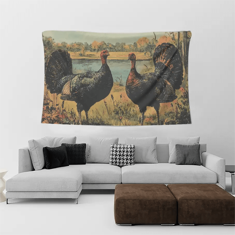 Autumn Turkeys Tapestry