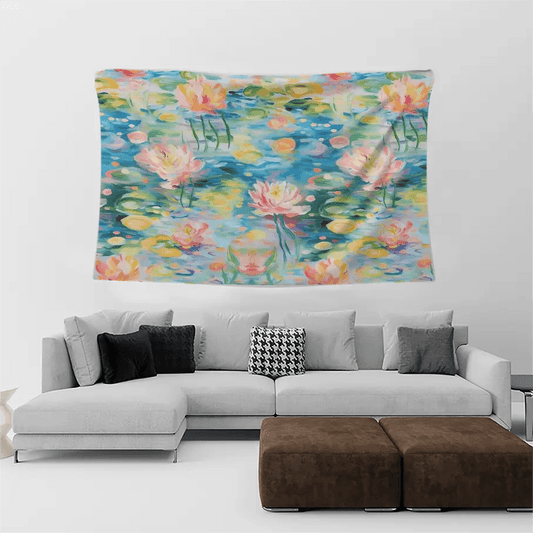 نسيج زنابق الماء من كلود مونيه