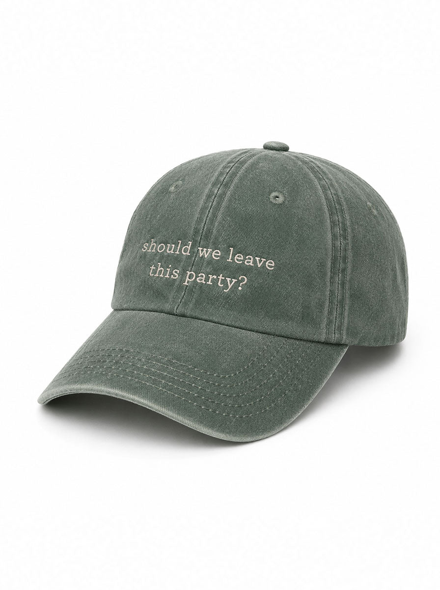 Should we leave this party? Cap