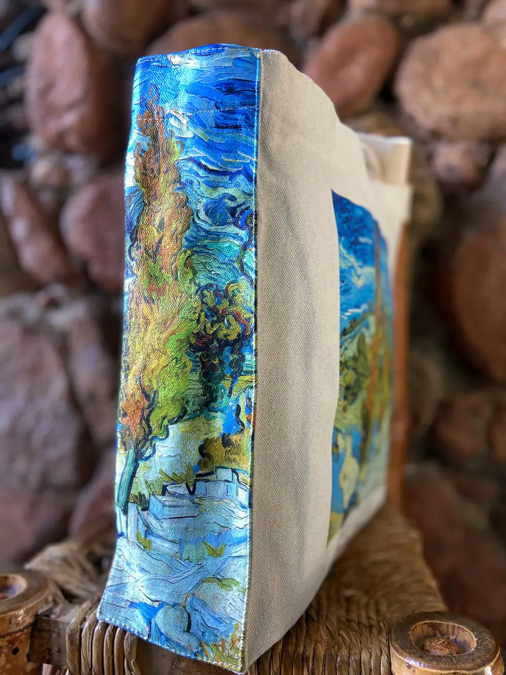 Van Gogh The Poplars at Saint-Rémy - Tote Bag