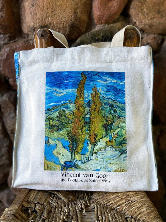 Van Gogh The Poplars at Saint-Rémy - Tote Bag