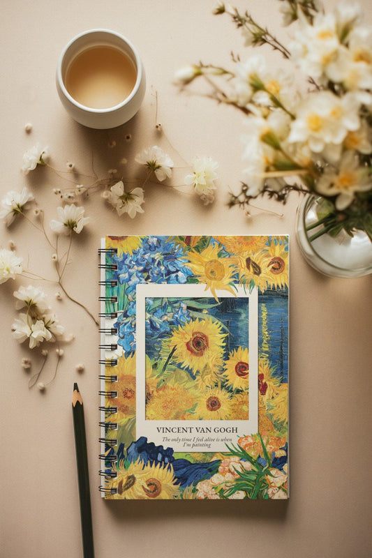 Van Gogh's Sunflower Symphony Notebook