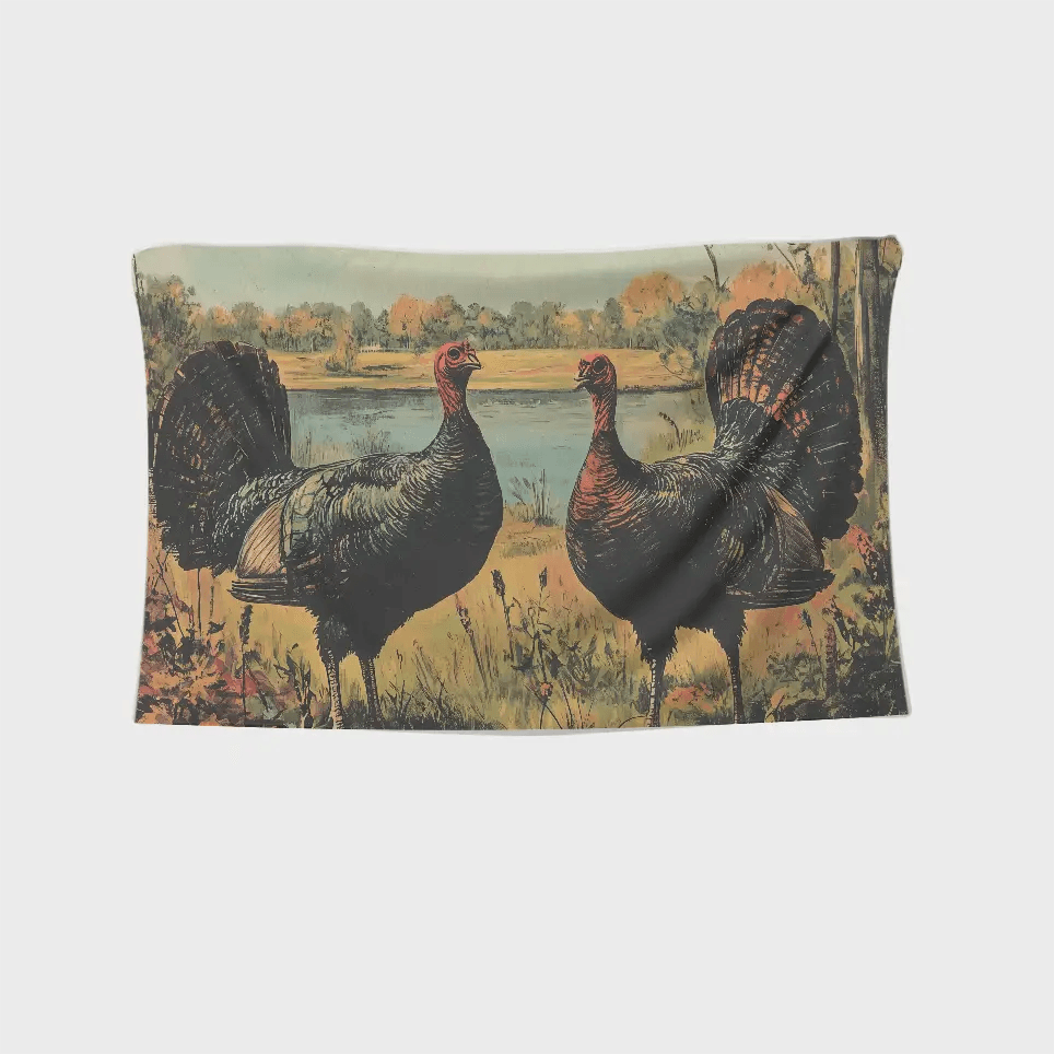 Autumn Turkeys Tapestry