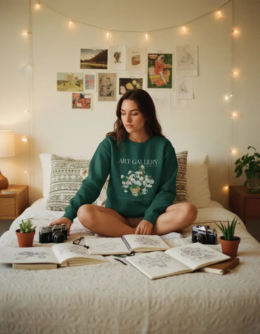 White Rose Art Gallery Crewneck - Van Gogh - Image 2