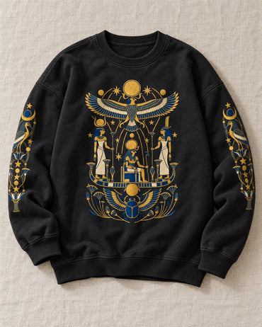 Dendera Zodiac Circle Sweatshirt - Flat lay · front | My Turtle