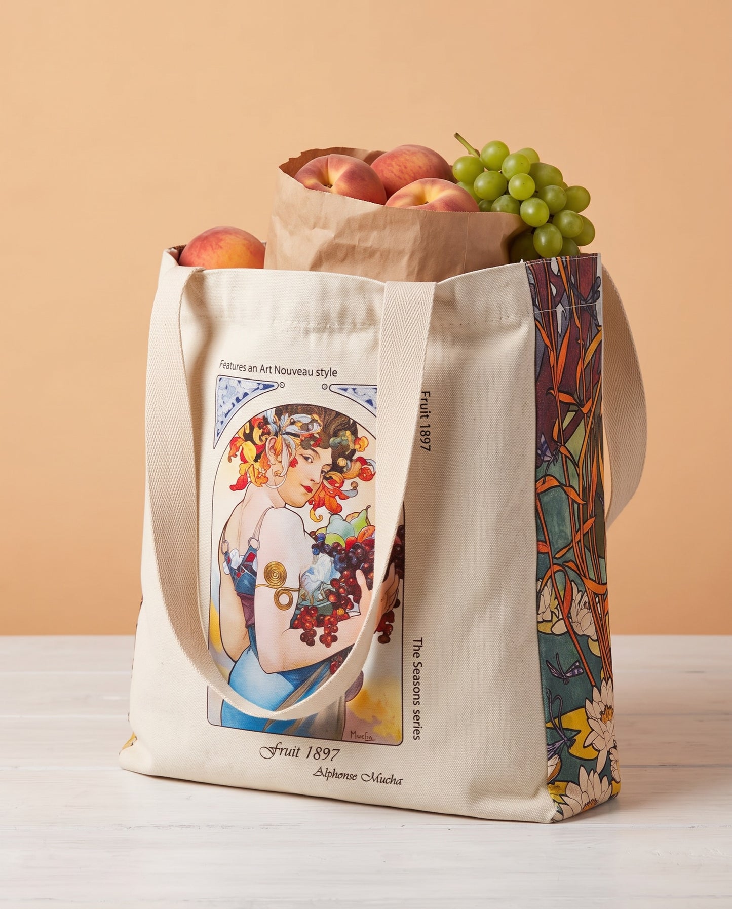 fruit-alphonse-mucha-tote-bag What fits inside
