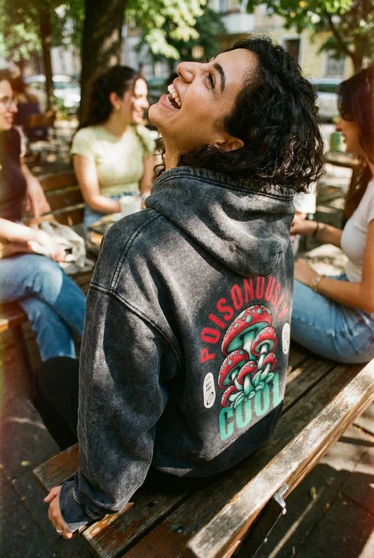 Funky Fungus Acid Wash Hoodie Premium Quality