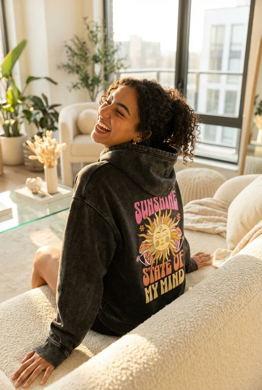 Sunshine State of My Mind Acid Wash Hoodie Premium Quality
