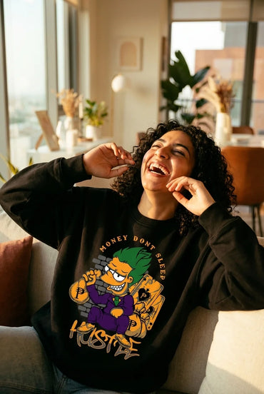 Cyber Glitch Doomed Oversized Crewneck