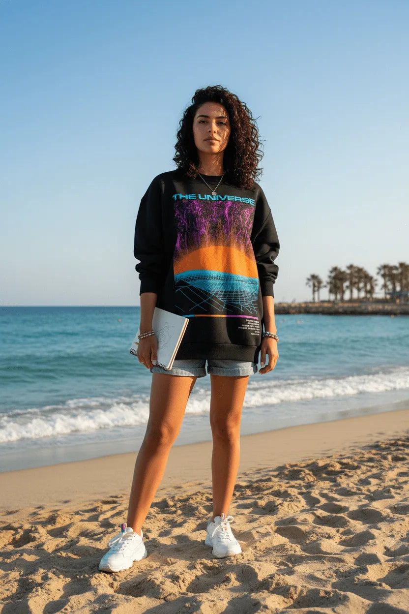 The Universe Retro Sunset Crewneck - Image 3