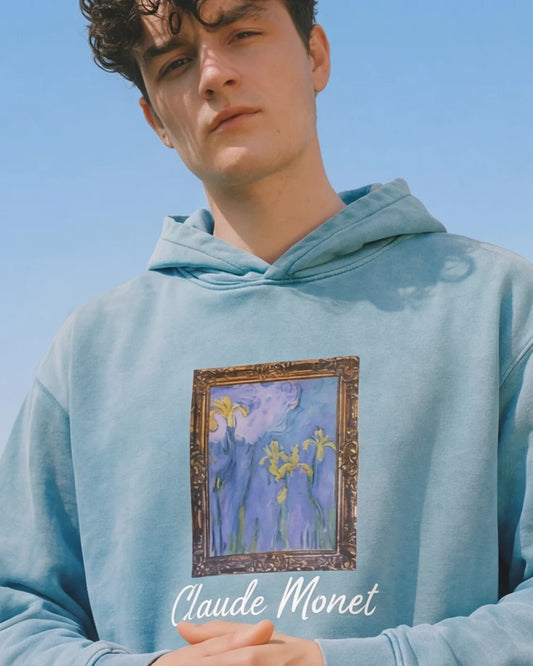 Claude Monet Irises Hoodie