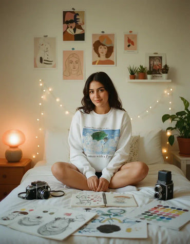 Woman with a Parasol Crewneck – Claude Monet - Image 3