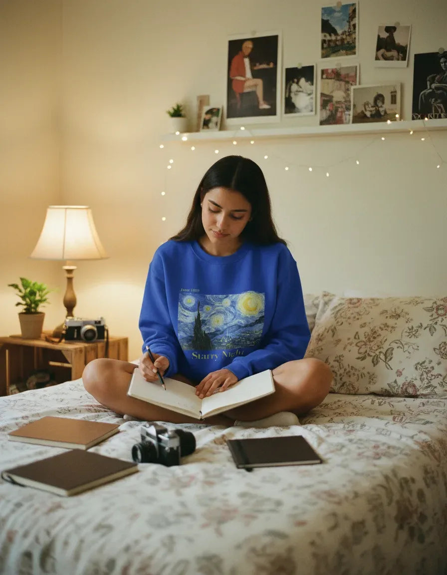 Starry Night Crewneck - Van Gogh - Image 1
