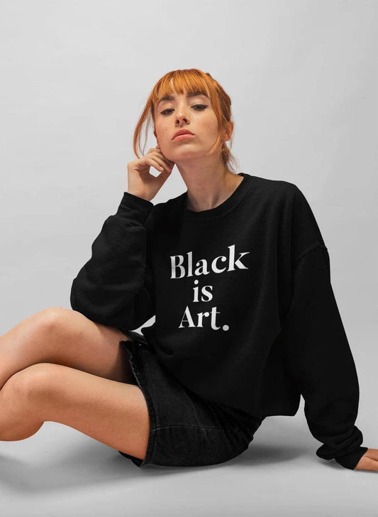 Art is Black Crewneck (Mixed Cotton) - Sweatshirt | My Turtle
