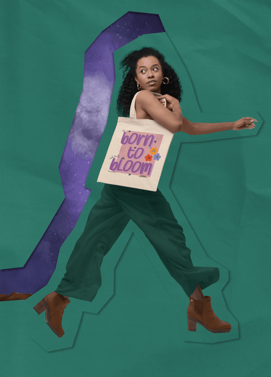 Born To Bloom Tote Bag - Tote Bag | My Turtle