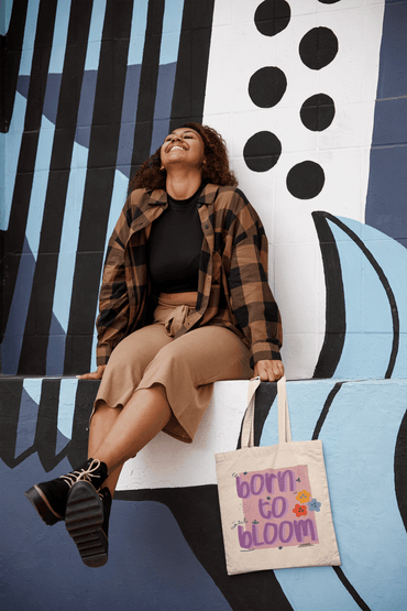Born To Bloom Tote Bag - Tote Bag | My Turtle