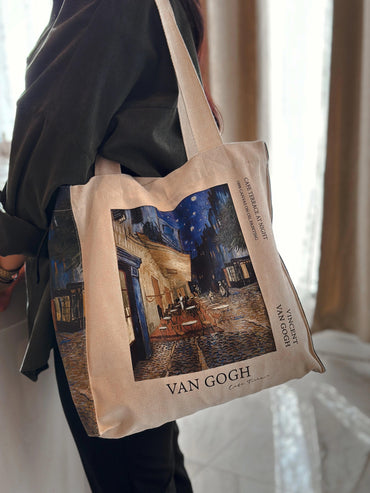 Café Terrace at Night Van Gogh - Tote Bag - Artsy Tote Bag | My Turtle