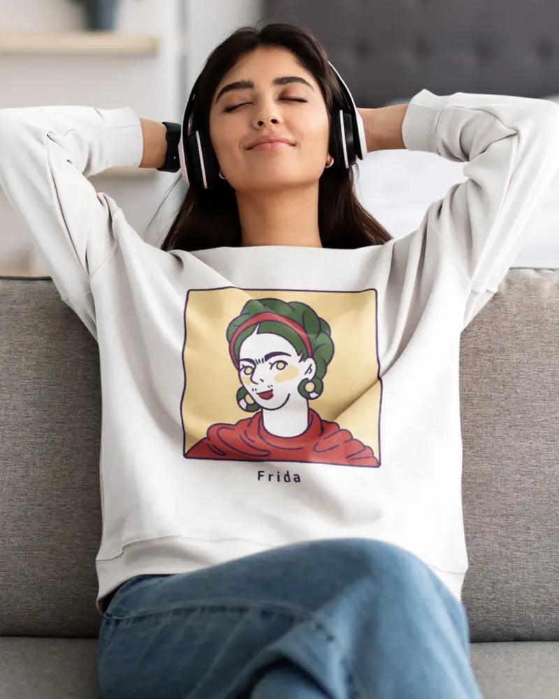 Frida Kahlo Crewneck (Mixed Cotton) - Sweatshirt | My Turtle