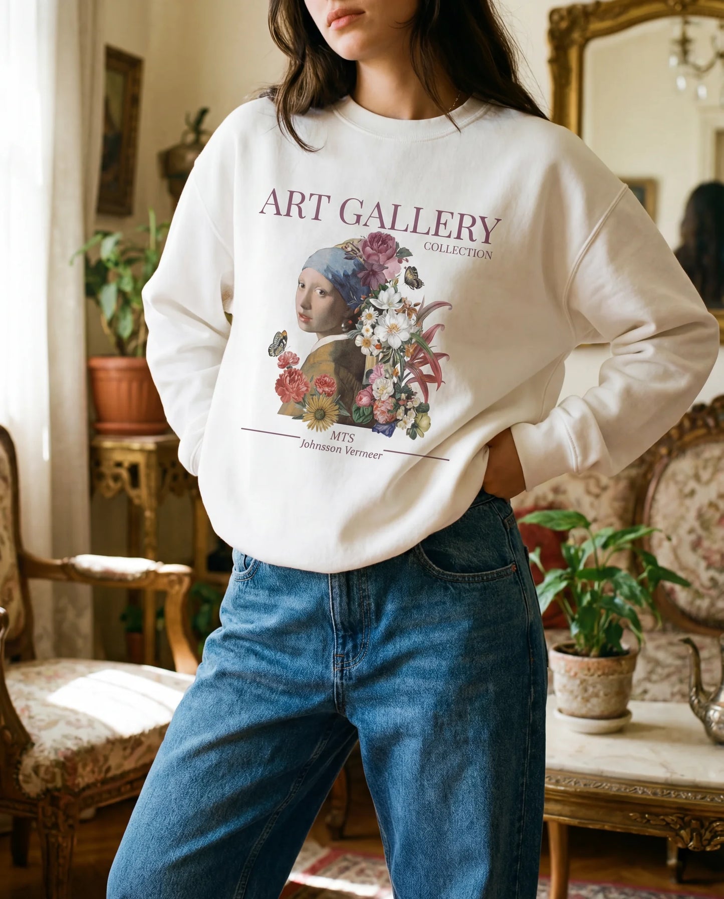 Girl with Pearl Earring Art Gallery Crewneck - Sweatshirt | My Turtle