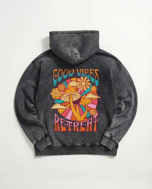 Good Vibes Retreat Hoodie - Washed Hoodie | My Turtle