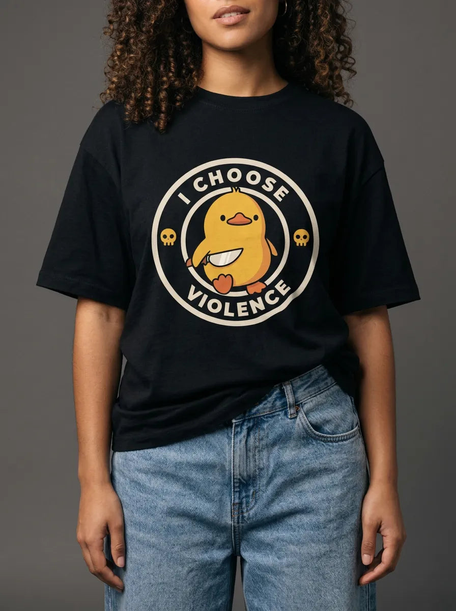 I Choose Violence T-Shirt - Oversized T-Shirt | My Turtle