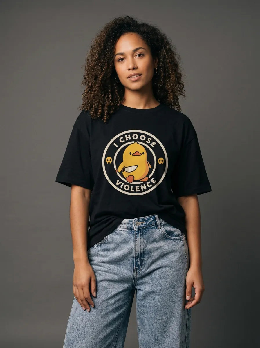 I Choose Violence T-Shirt - Oversized T-Shirt | My Turtle