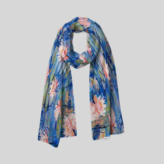 Kissed Lilies Scarf - Chiffon Scarf | My Turtle