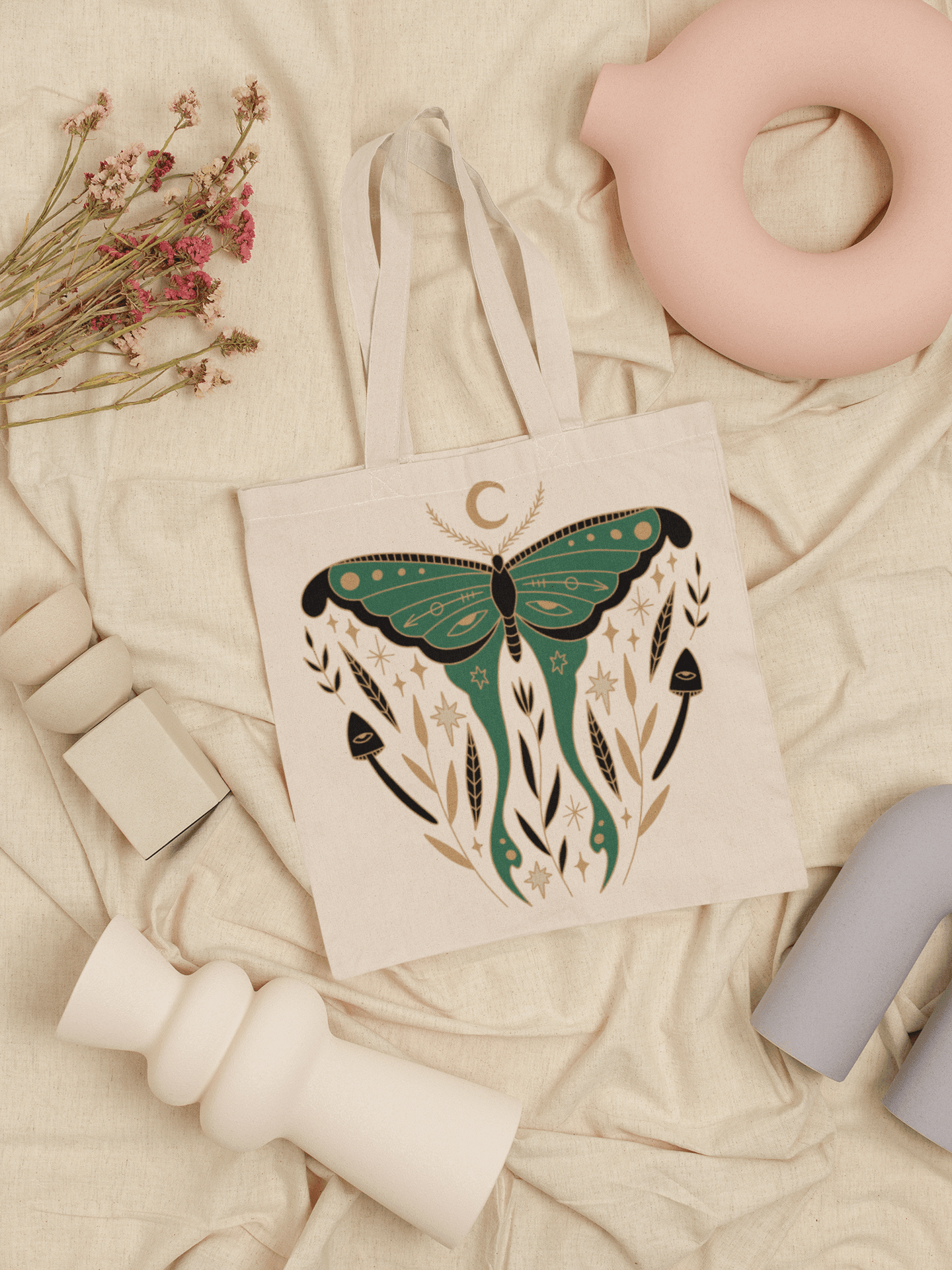 Lunar Butterfly Tote Bag - Tote Bag | My Turtle