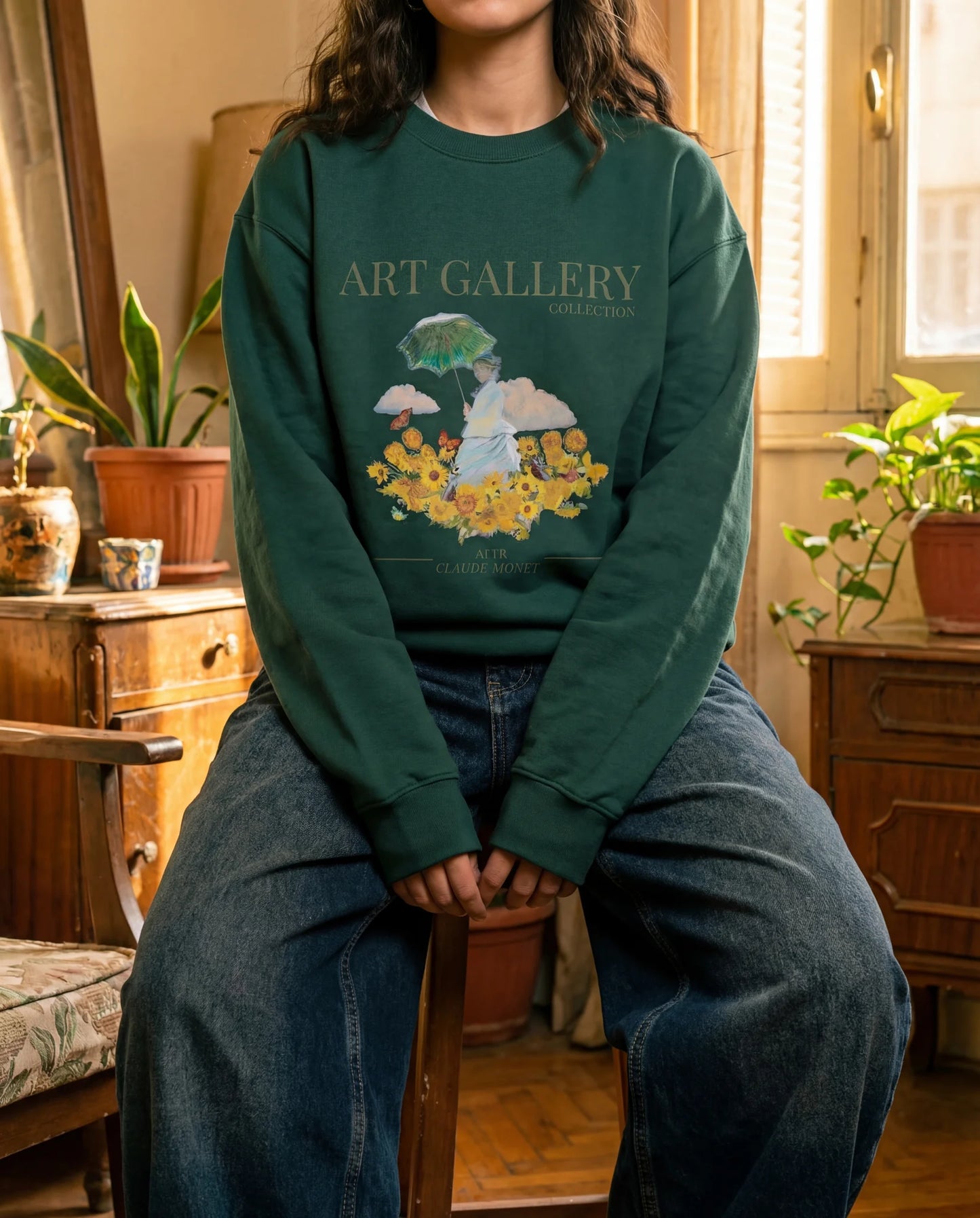 Monet Van Gogh Art Gallery Crewneck - Sweatshirt | My Turtle