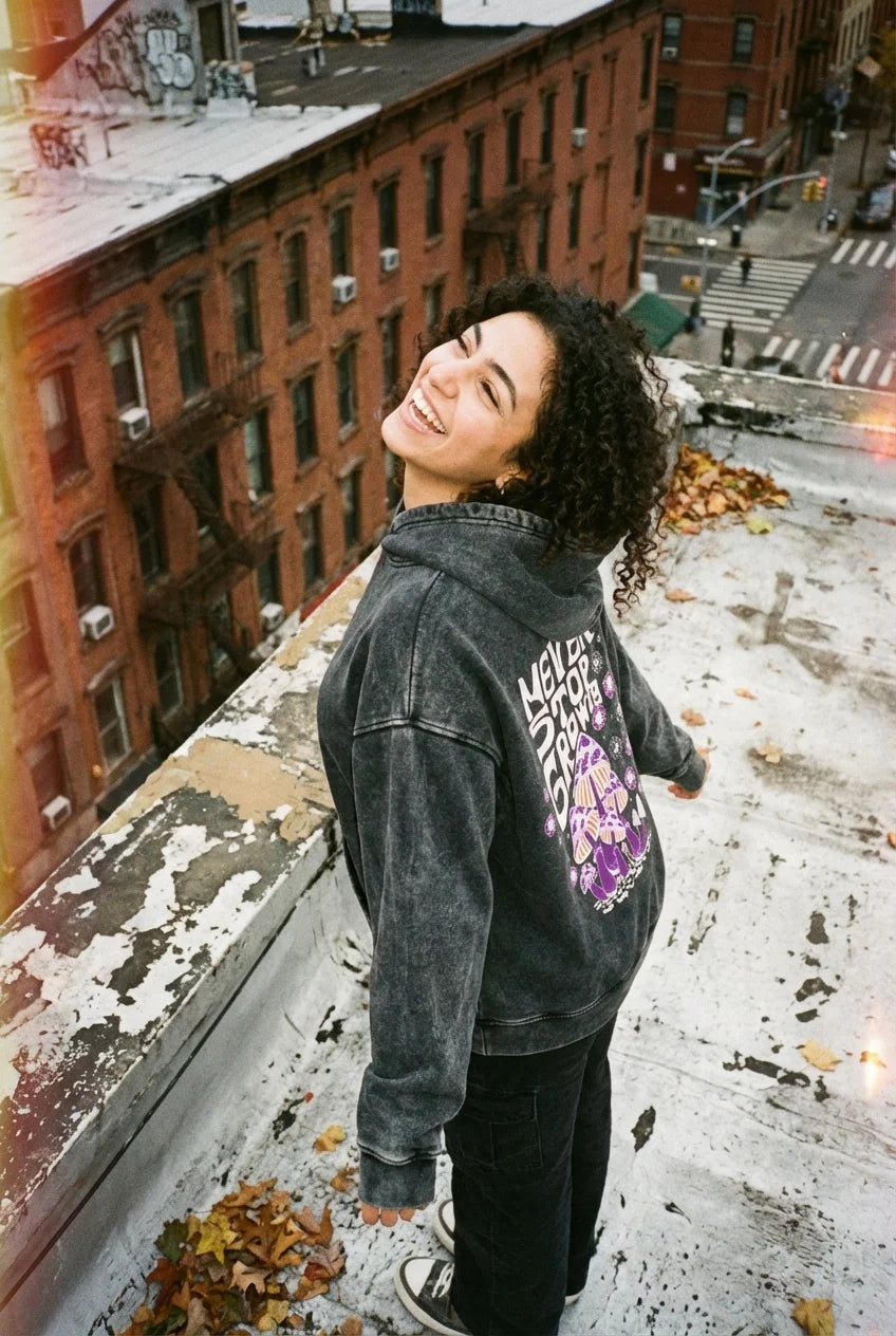 Never Stop Growing Hoodie - Washed Hoodie | My Turtle