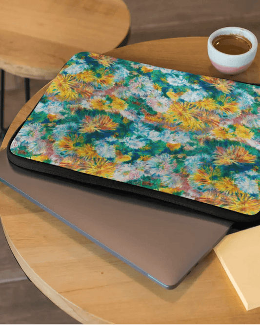 Pierre-Auguste Renoir's Chrysanthemums Laptop Sleeve - Laptop Sleeve | My Turtle