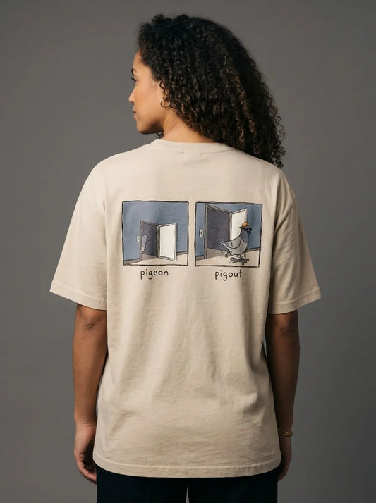 Pigeon, Pigout T-Shirt - Oversized T-Shirt | My Turtle