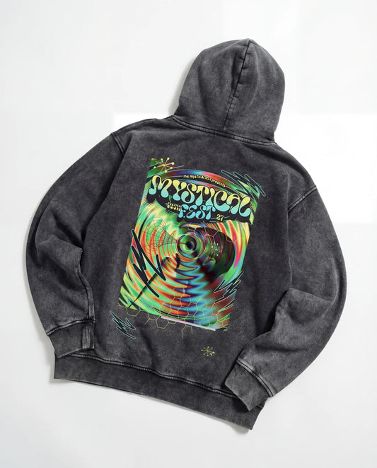 Psychedelic Festival Hoodie - Washed Hoodie | My Turtle