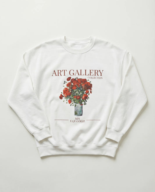 Red Poppies Crewneck - Van Gogh - Sweatshirt | My Turtle