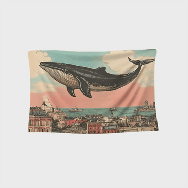 Skyward Whale Tapestry - Tapestry | My Turtle