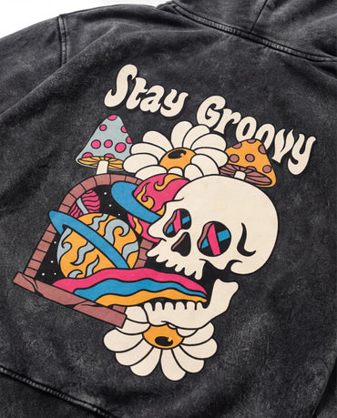 Stay Groovy ² Hoodie - Washed Hoodie | My Turtle