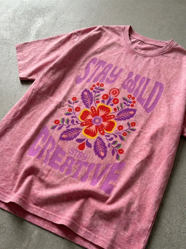 Stay Wild & Creative T-Shirt - Oversized T-Shirt | My Turtle