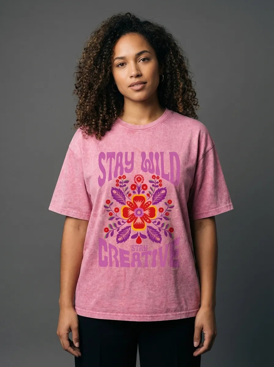 Stay Wild & Creative T-Shirt - Oversized T-Shirt | My Turtle