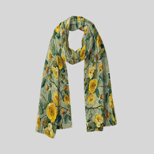 Sun-Kissed Sunflowers Scarf - Chiffon Scarf | My Turtle