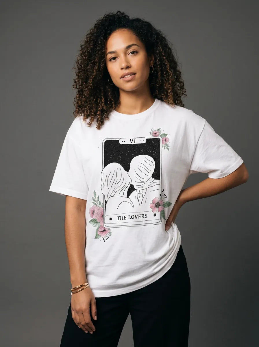 The Lovers Tarot Card T-Shirt - Oversized T-Shirt | My Turtle