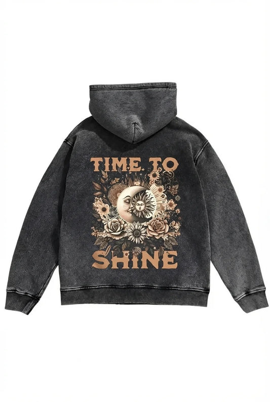 Time to Shine Hoodie - Washed Hoodie | My Turtle
