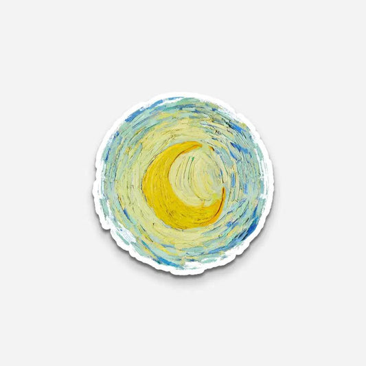 Van Gogh Starry Night Moon Sticker - Sticker | My Turtle