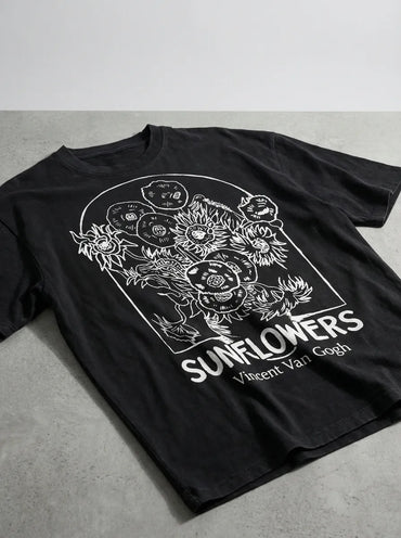 Vincent Sunflowers T-Shirt - Oversized T-Shirt | My Turtle