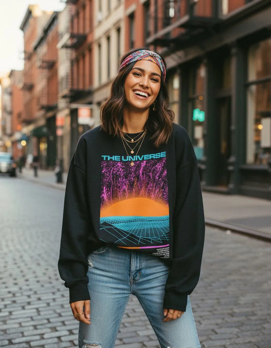 The Universe Retro Sunset Crewneck