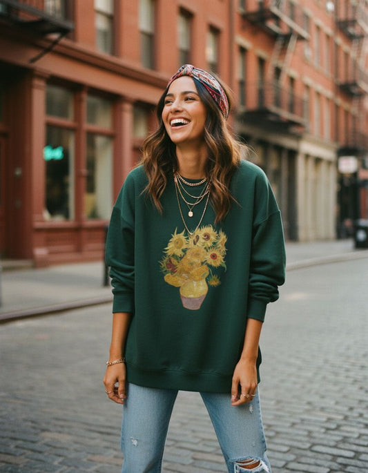 Sunflower Vase Crewneck - Van Gogh