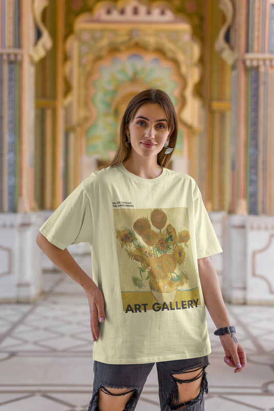 Oversized Hoodie - The Sunflowers- ART GALLERY T-Shirt